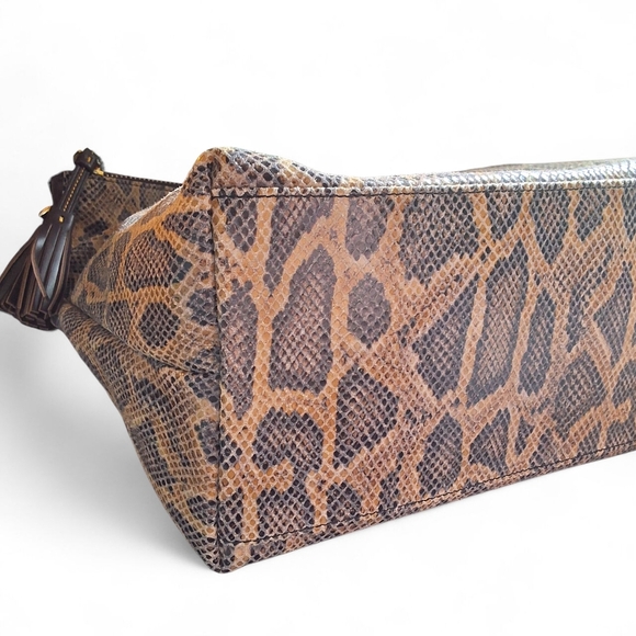 Dooney & Bourke Python Embossed Large Zip Hobo Shoulder Bag - Picture 7 of 16